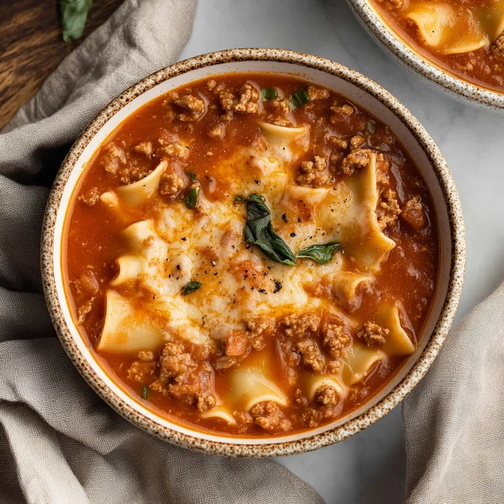Un plato de pasta con carne y salsa.