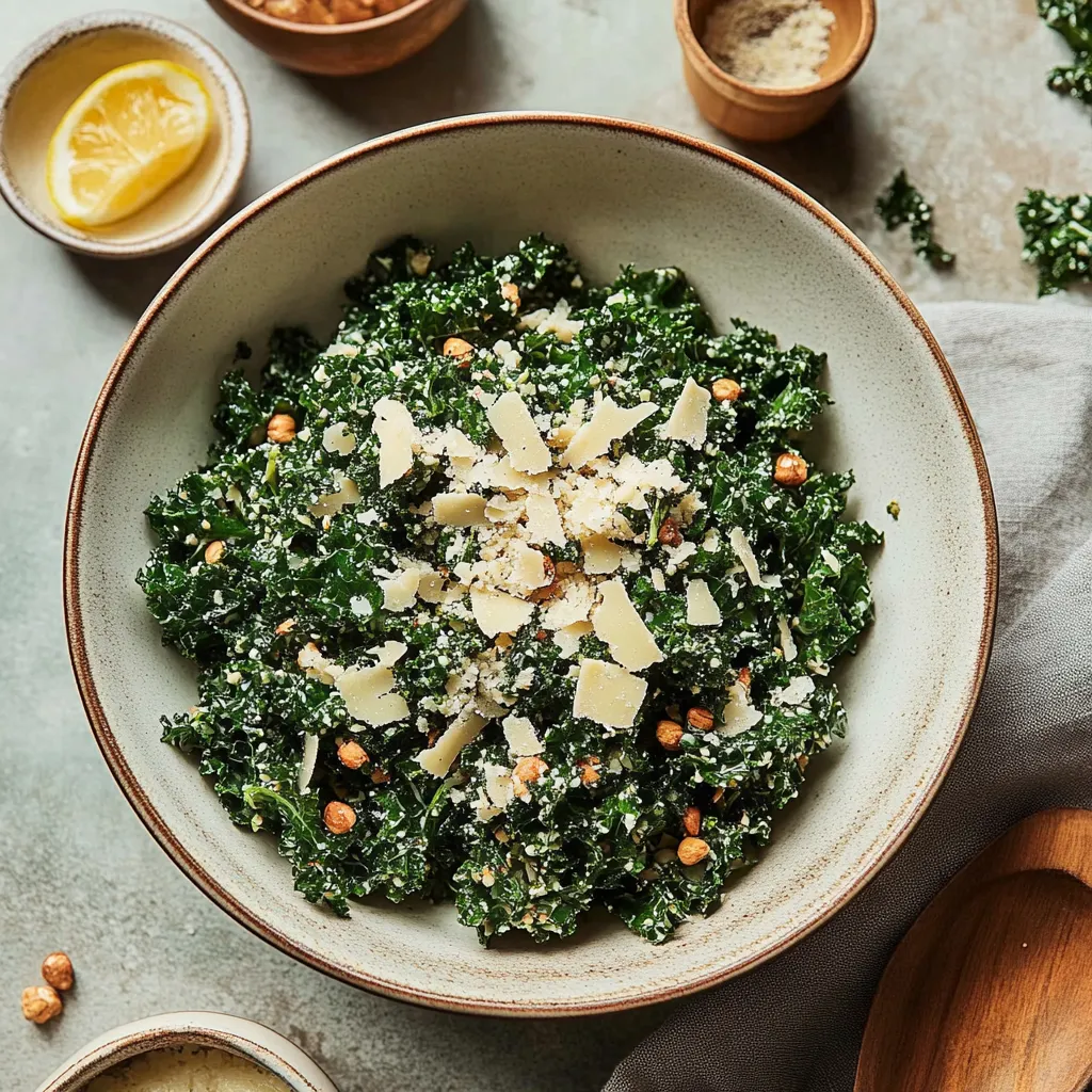 Un bowl de hojas verdes con queso rallado.