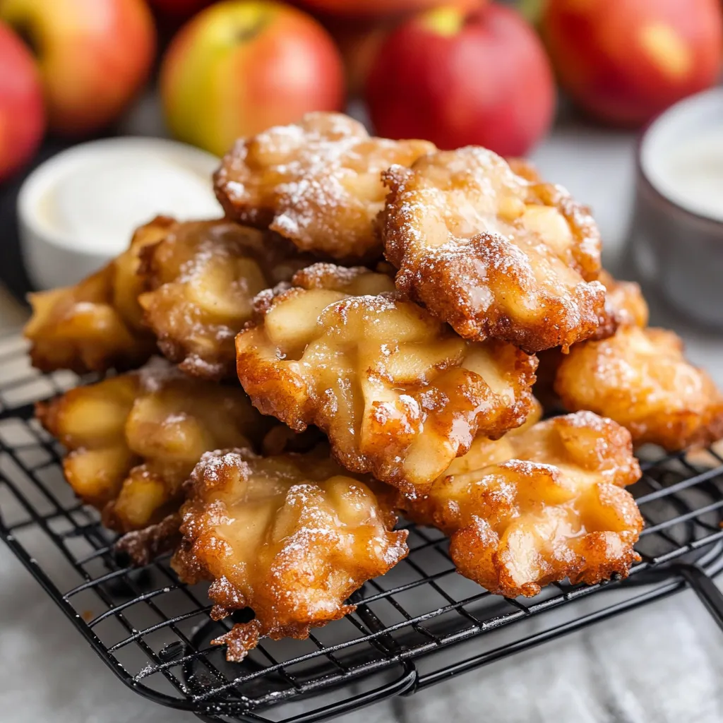 Buñuelos de manzana más saludables en freidora de aire