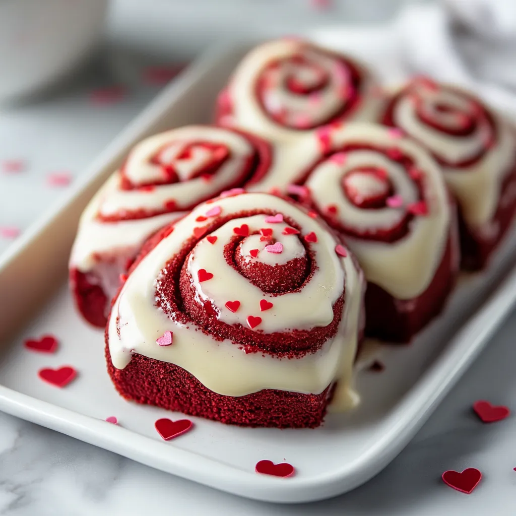 Deliciosos Rollos de Canela Red Velvet para San Valentín