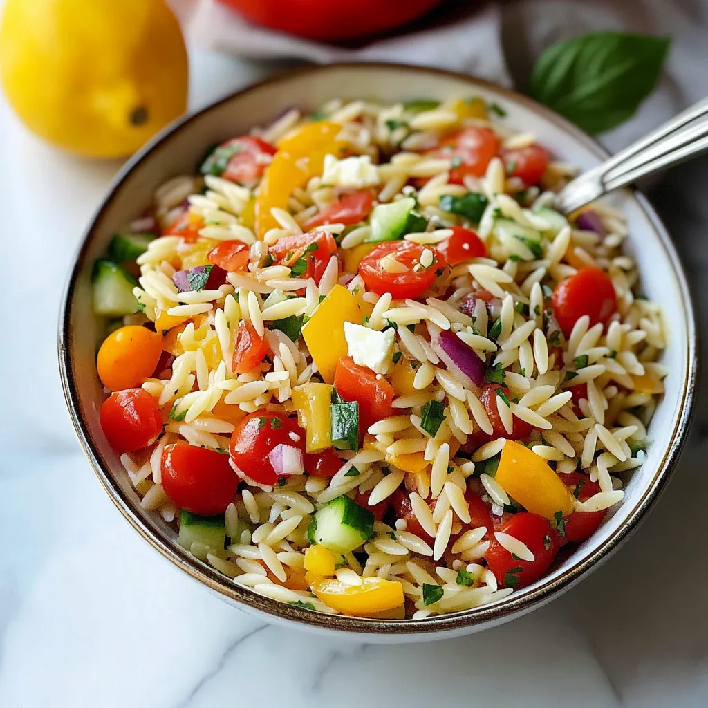 Sabrosa Ensalada de Orzo Multicolor