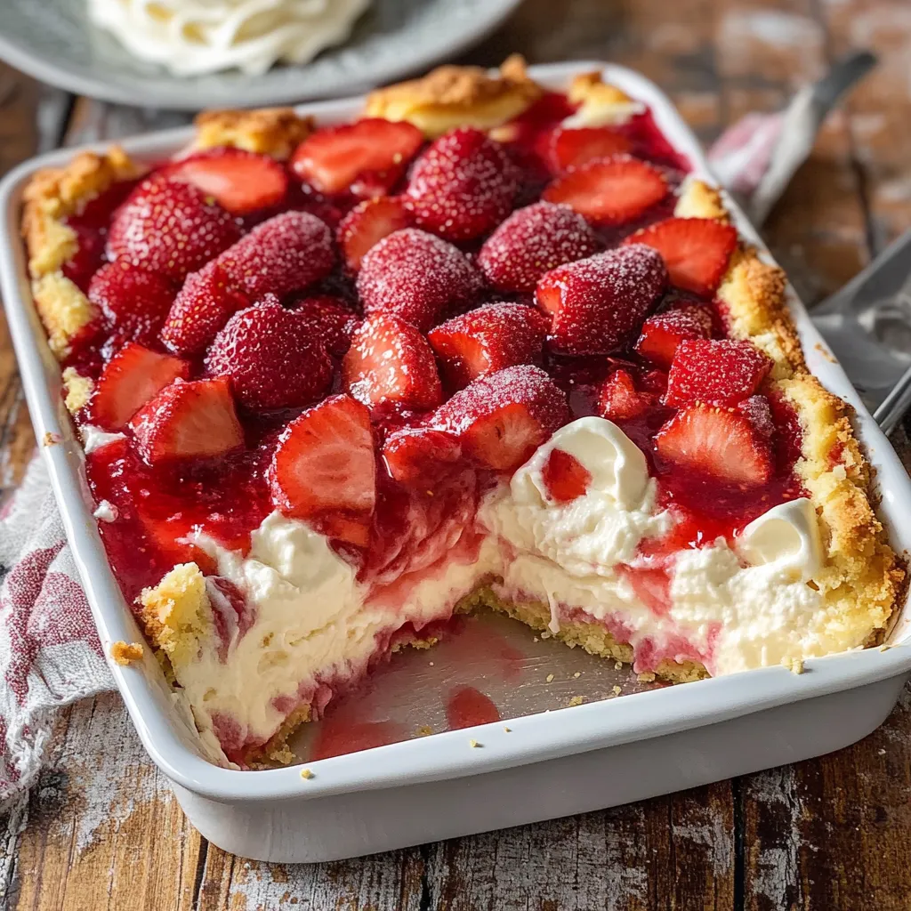 Un postre irresistible con fresas y crema.