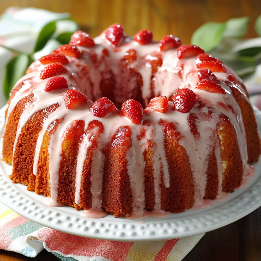 Un pastel decorado con fresas frescas servido en un plato.