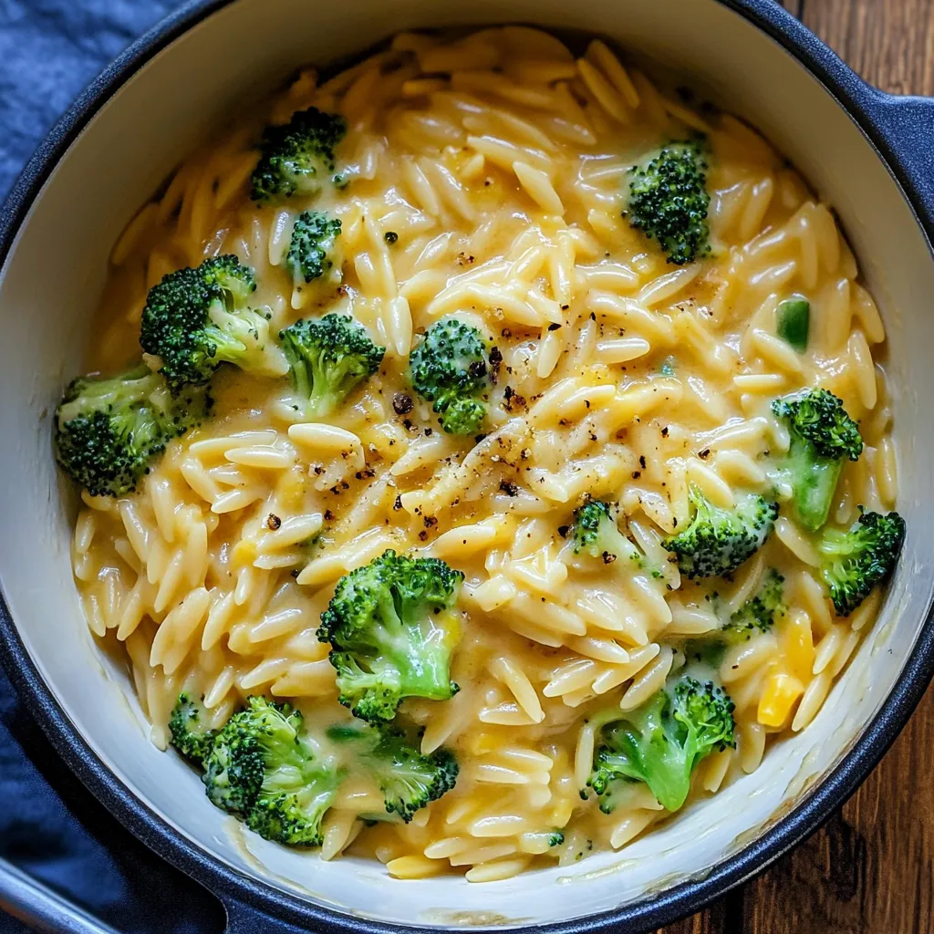 Un plato de pasta con brócoli y queso.