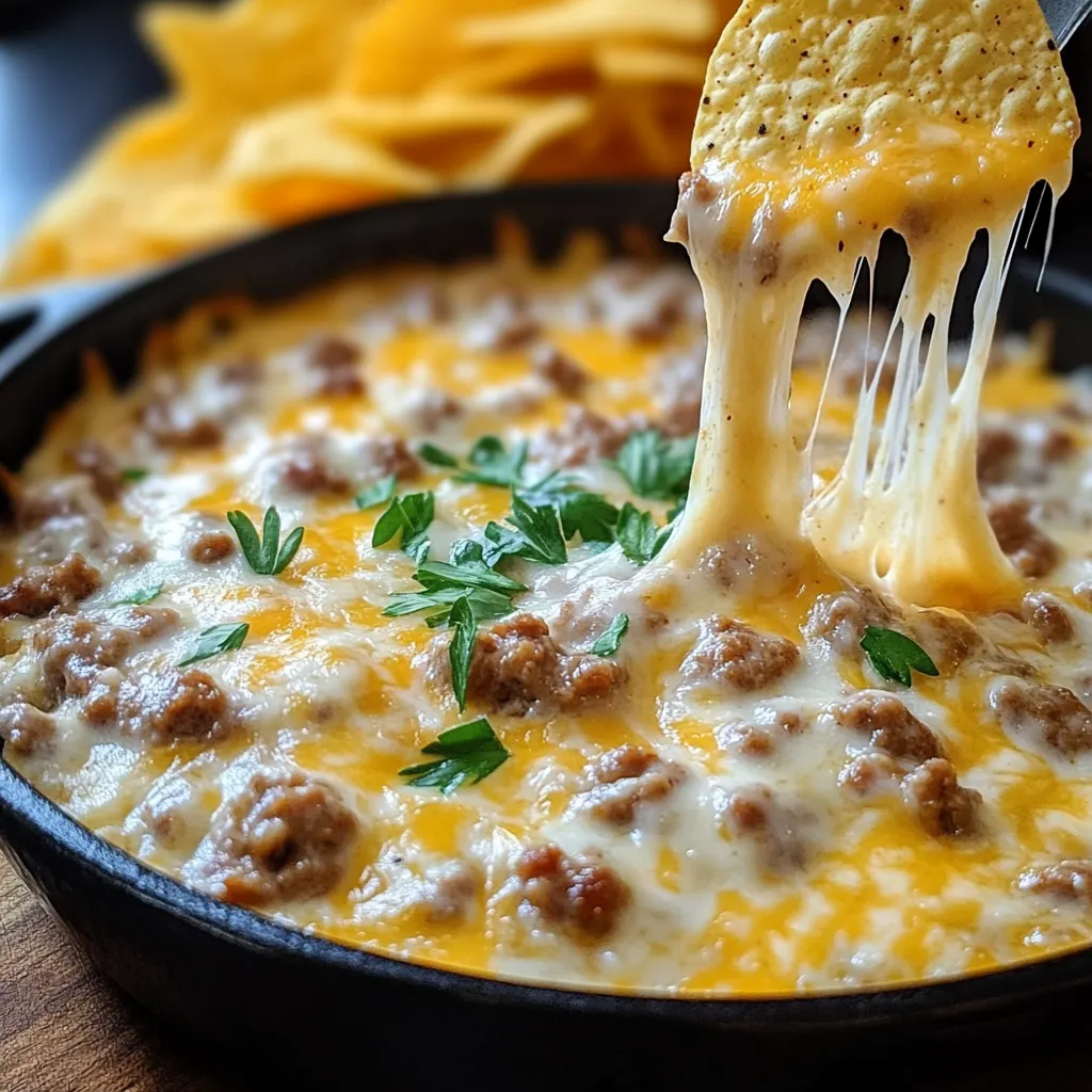 Una deliciosa salsa de queso con nachos siendo disfrutada