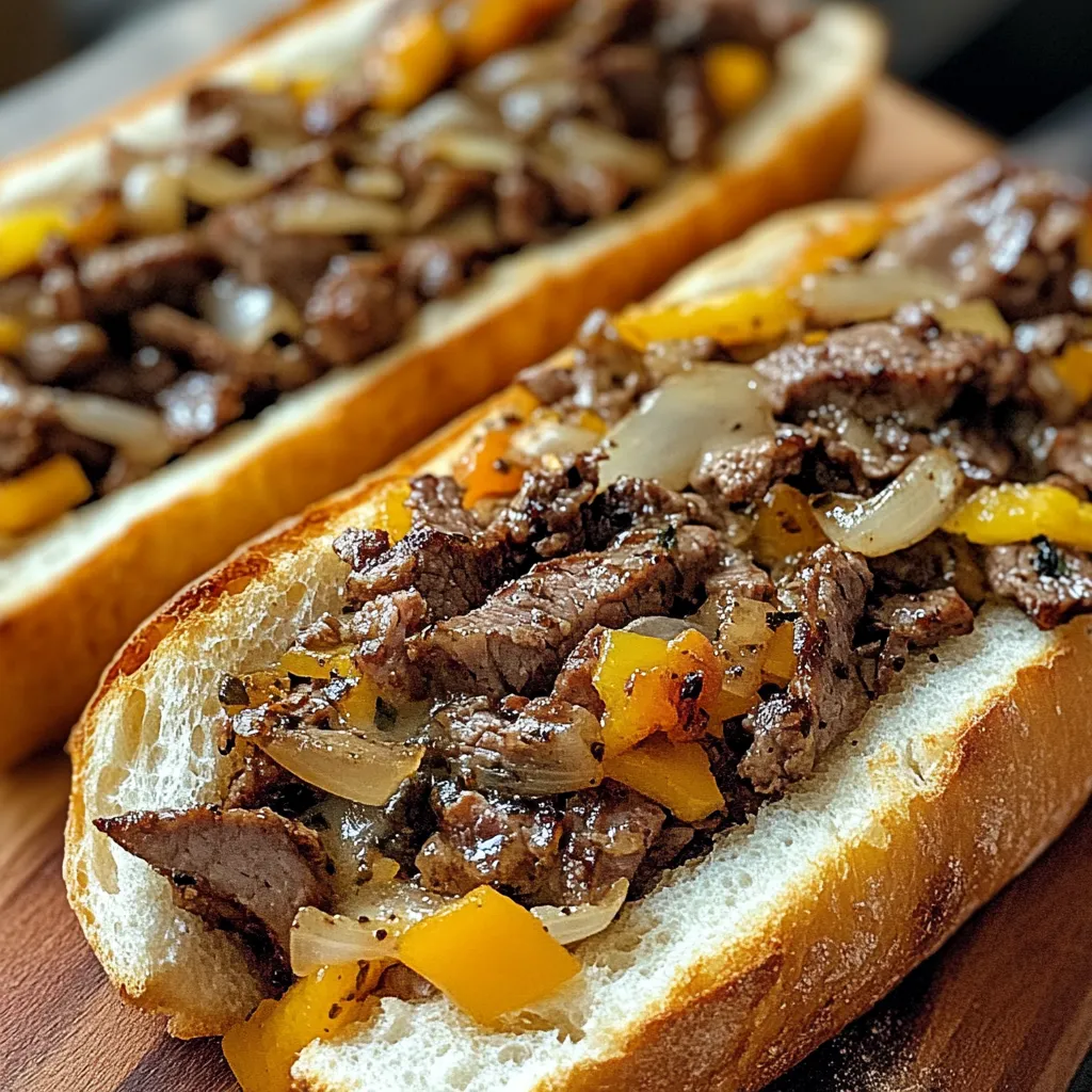 Dos sándwiches con carne y cebollas sobre una mesa de madera.