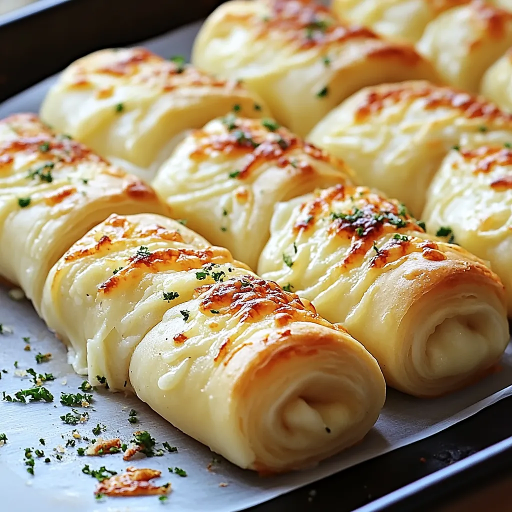 Una bandeja de pasteles rellenos de queso presentada sobre una mesa.