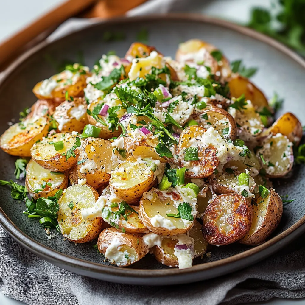 Un plato de comida con patatas y queso.