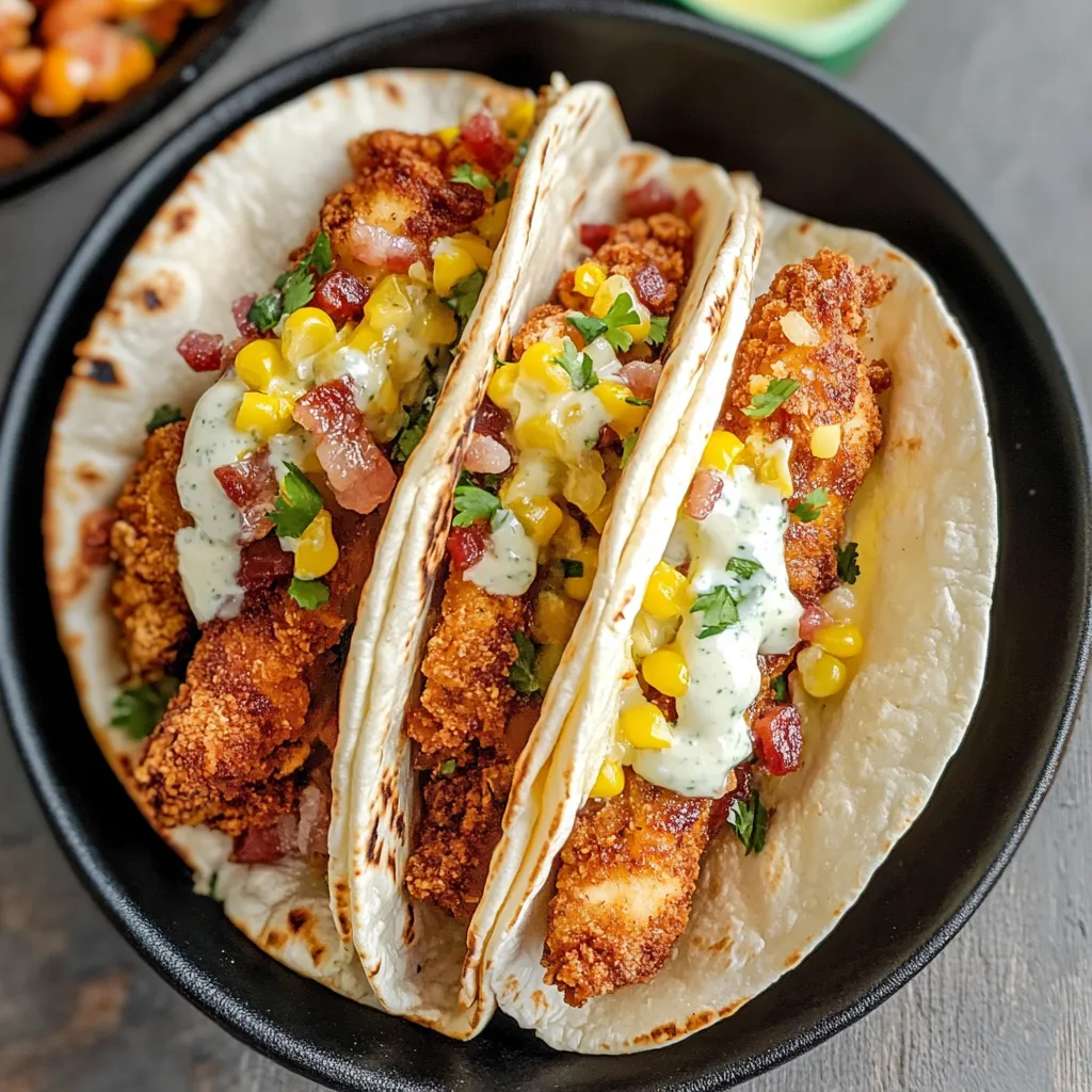 Dos tacos de pollo con queso y crema.