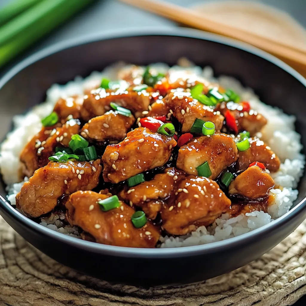 Un plato de pollo con arroz