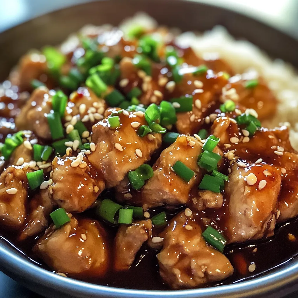 Un plato de pollo con arroz