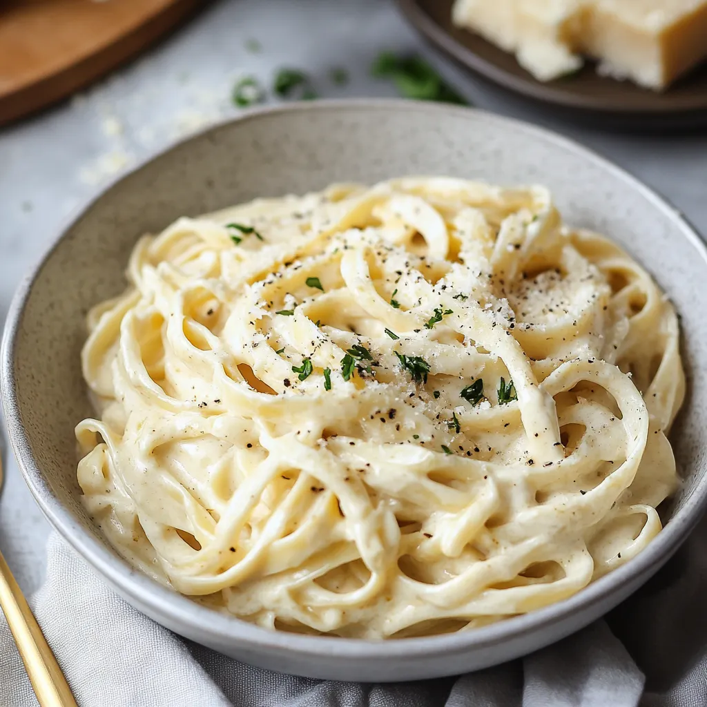Un plato de pasta con queso y hierbas.