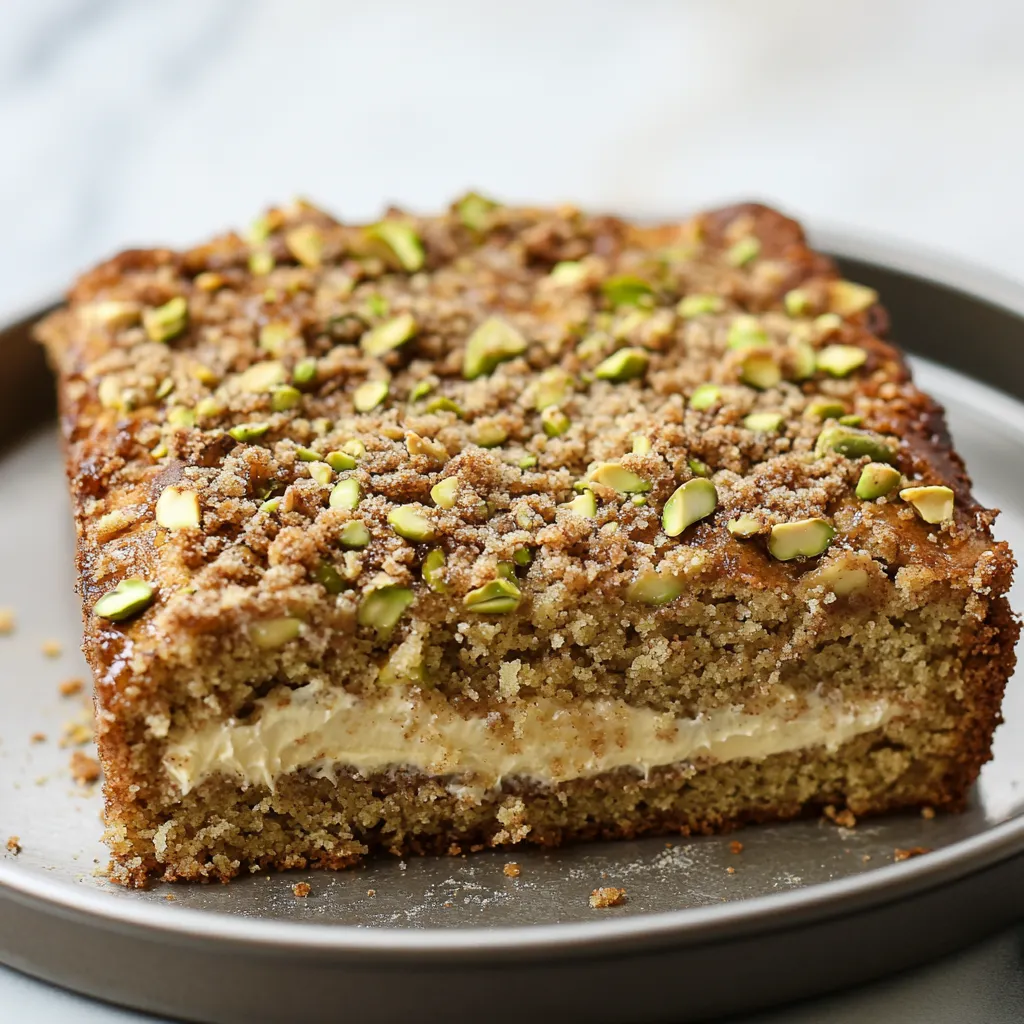 Una porción de pastel con almendras por encima.