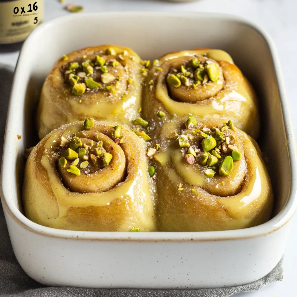 Un bol de rollitos de canela.