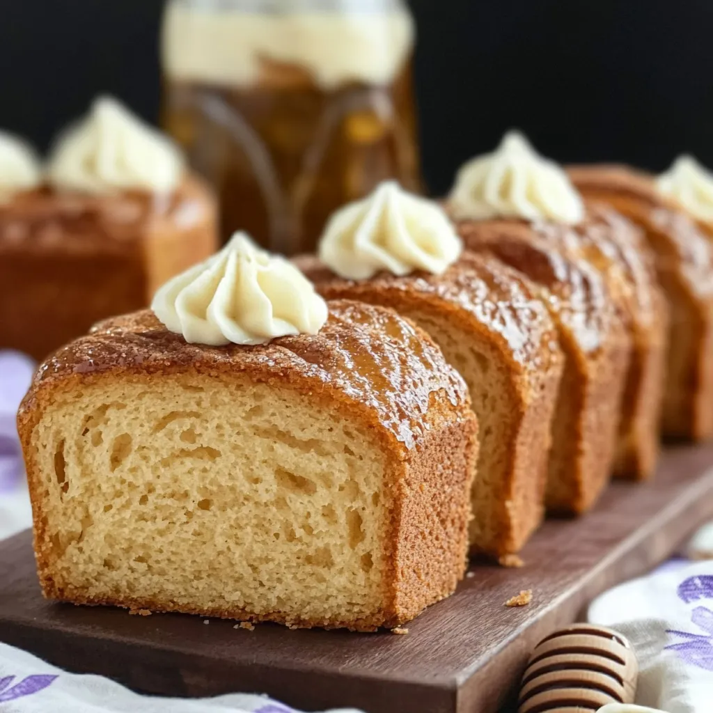 Una rebanada de pan con nata montada encima.