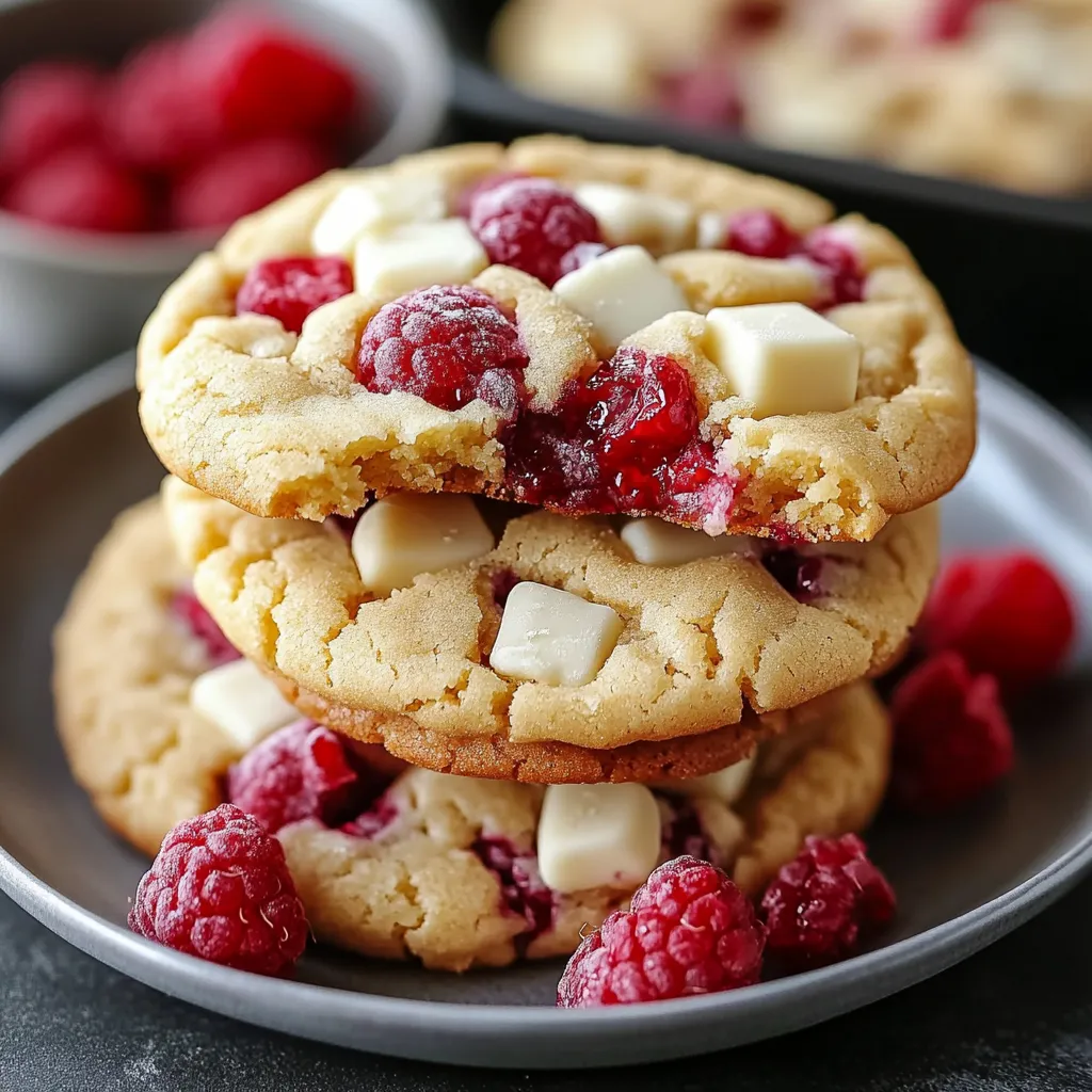 Una pila de galletas con trozos blancos y rojos.