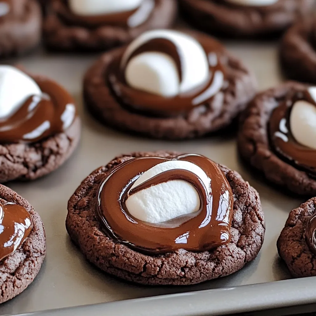 Galletas de chocolate con malvaviscos.