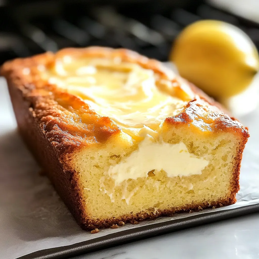 Una rebanada de pastel de limón en un plato.