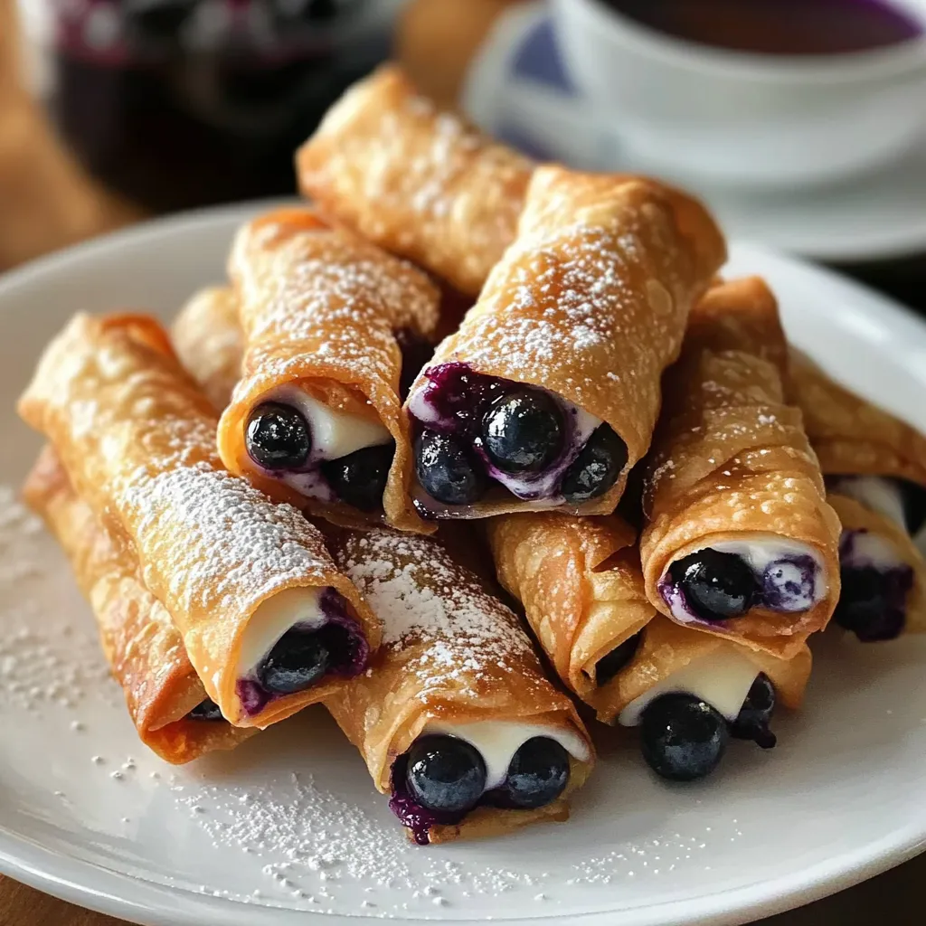 Un plato con arándanos y crema batida.