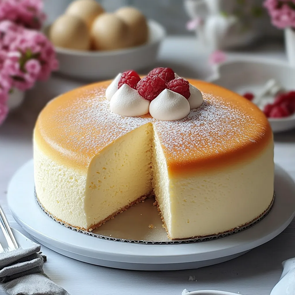 Una porción de pastel con frambuesas encima.
