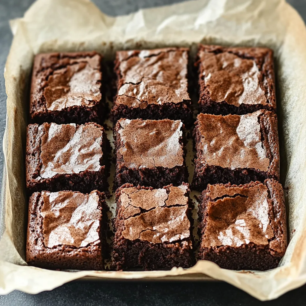 Una bandeja de brownies.