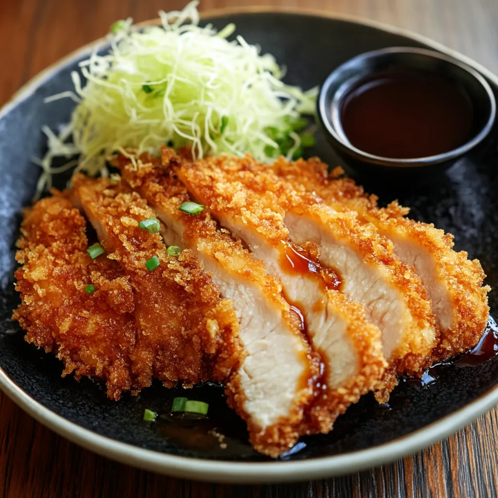 Un plato de comida con pollo y salsa.