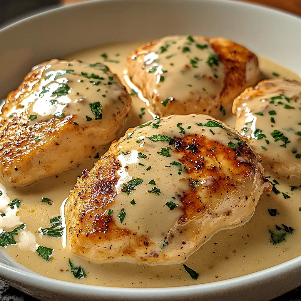 Un plato de pollo con salsa.