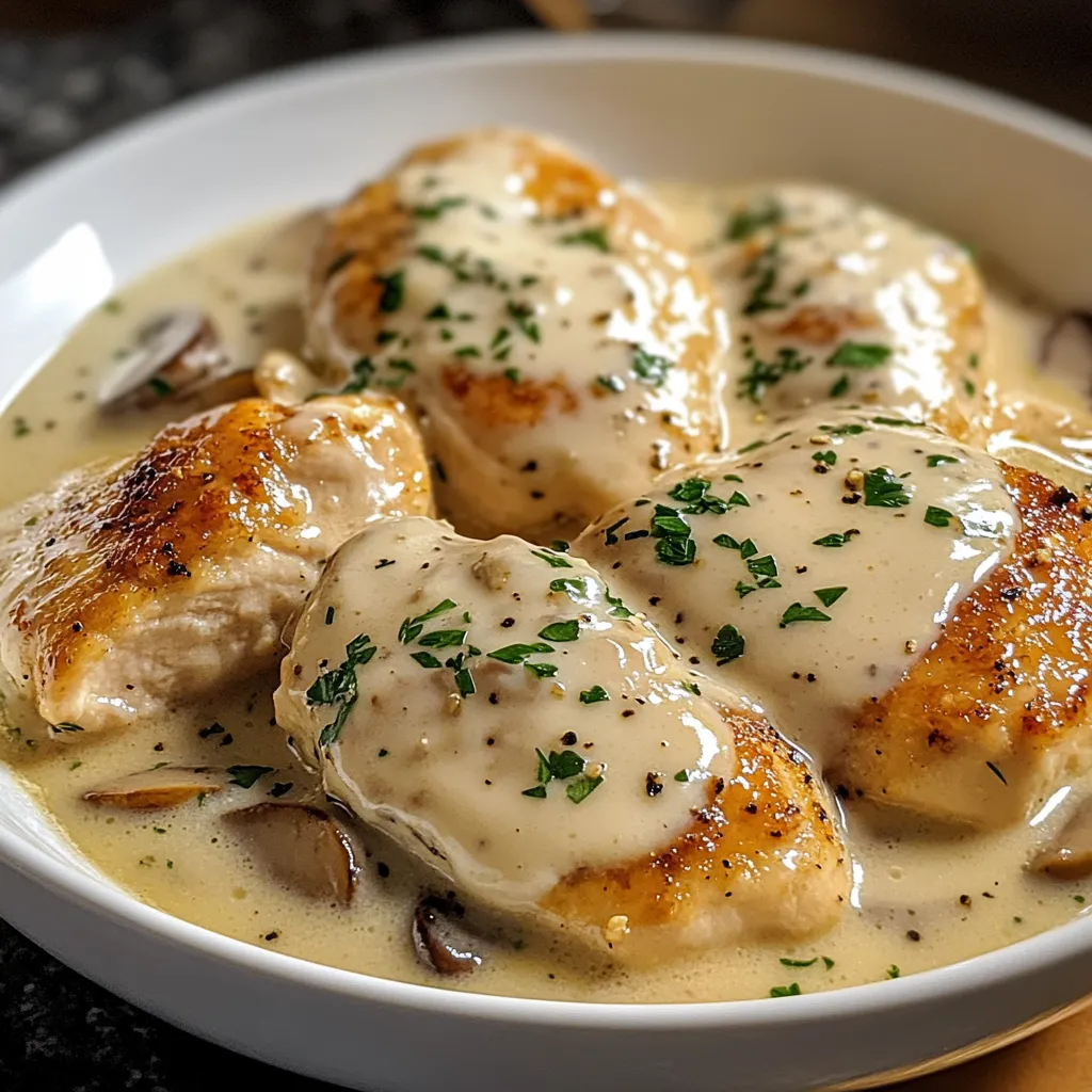 Un bol de pollo cubierto en salsa.