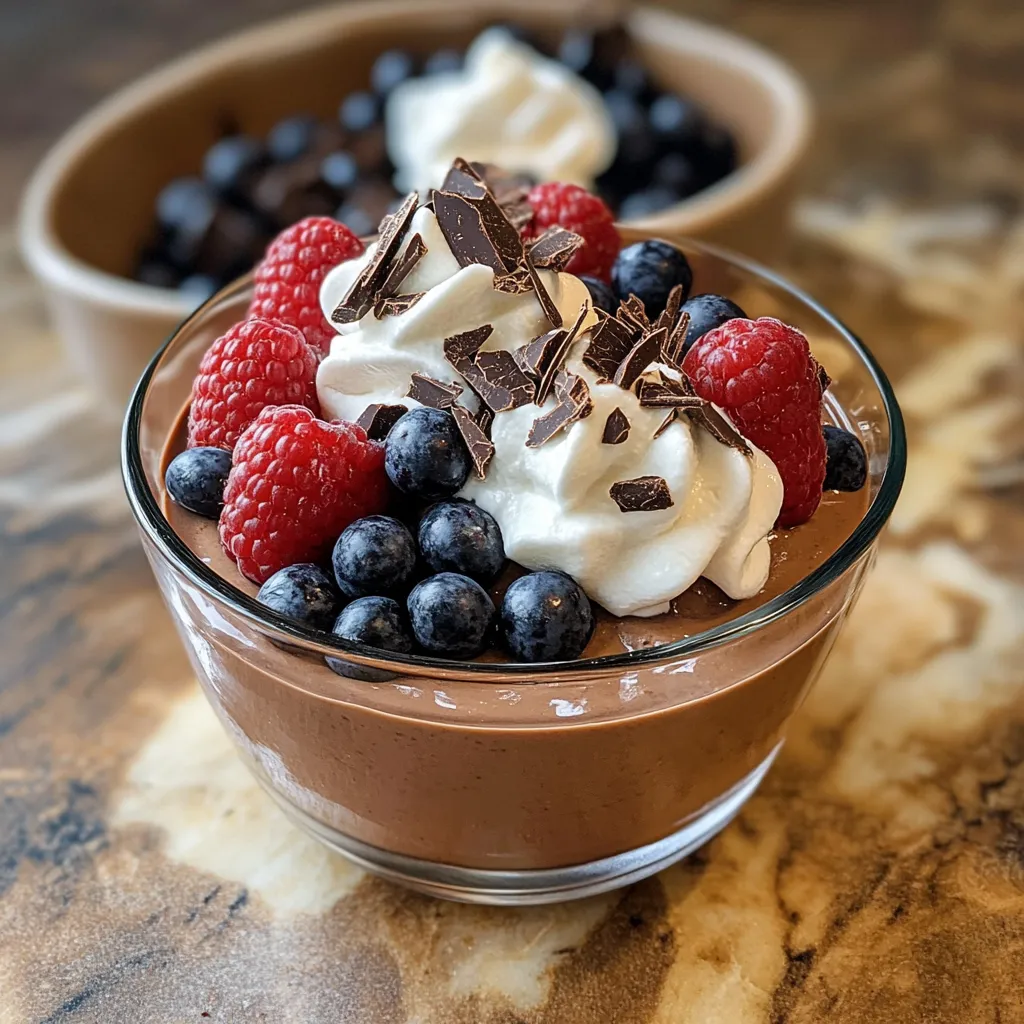 Bol de yogurt con chocolate y frambuesas.