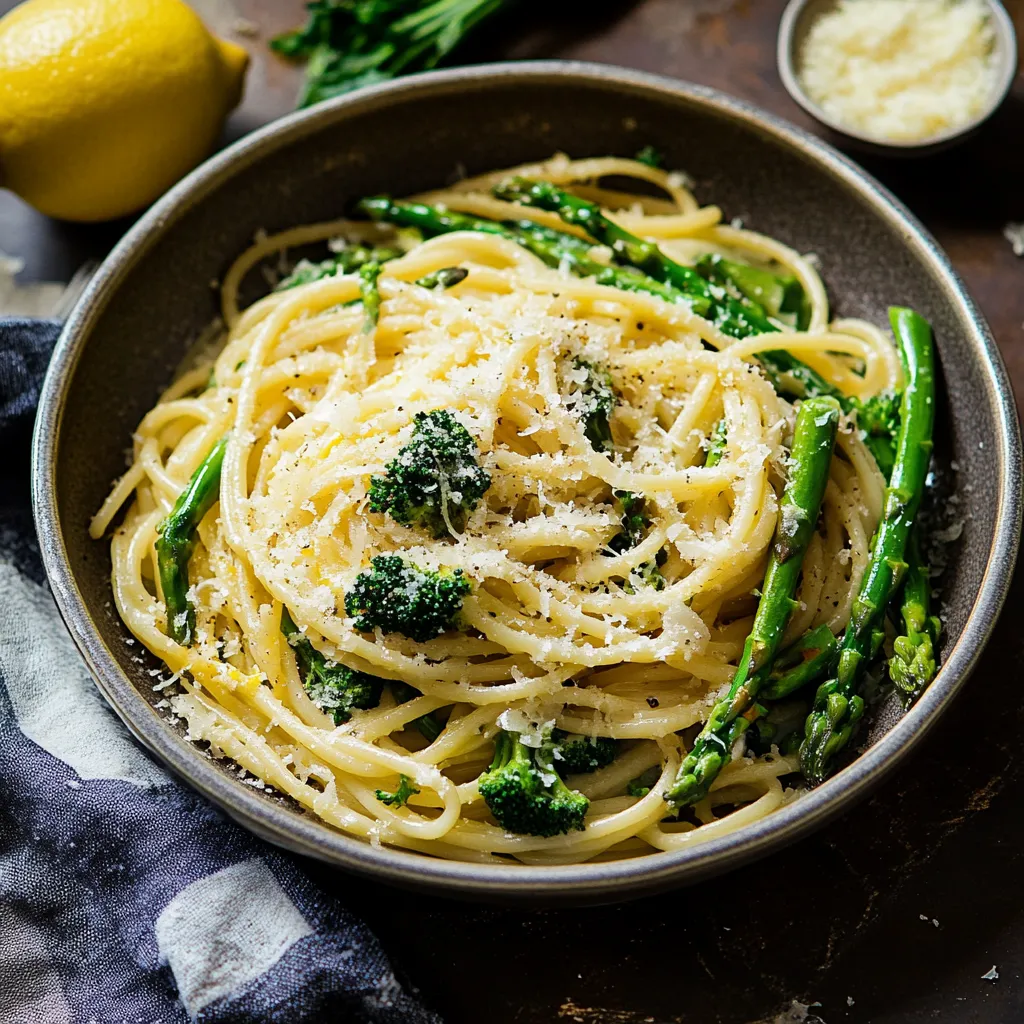 Un plato de pasta con brócoli y queso.