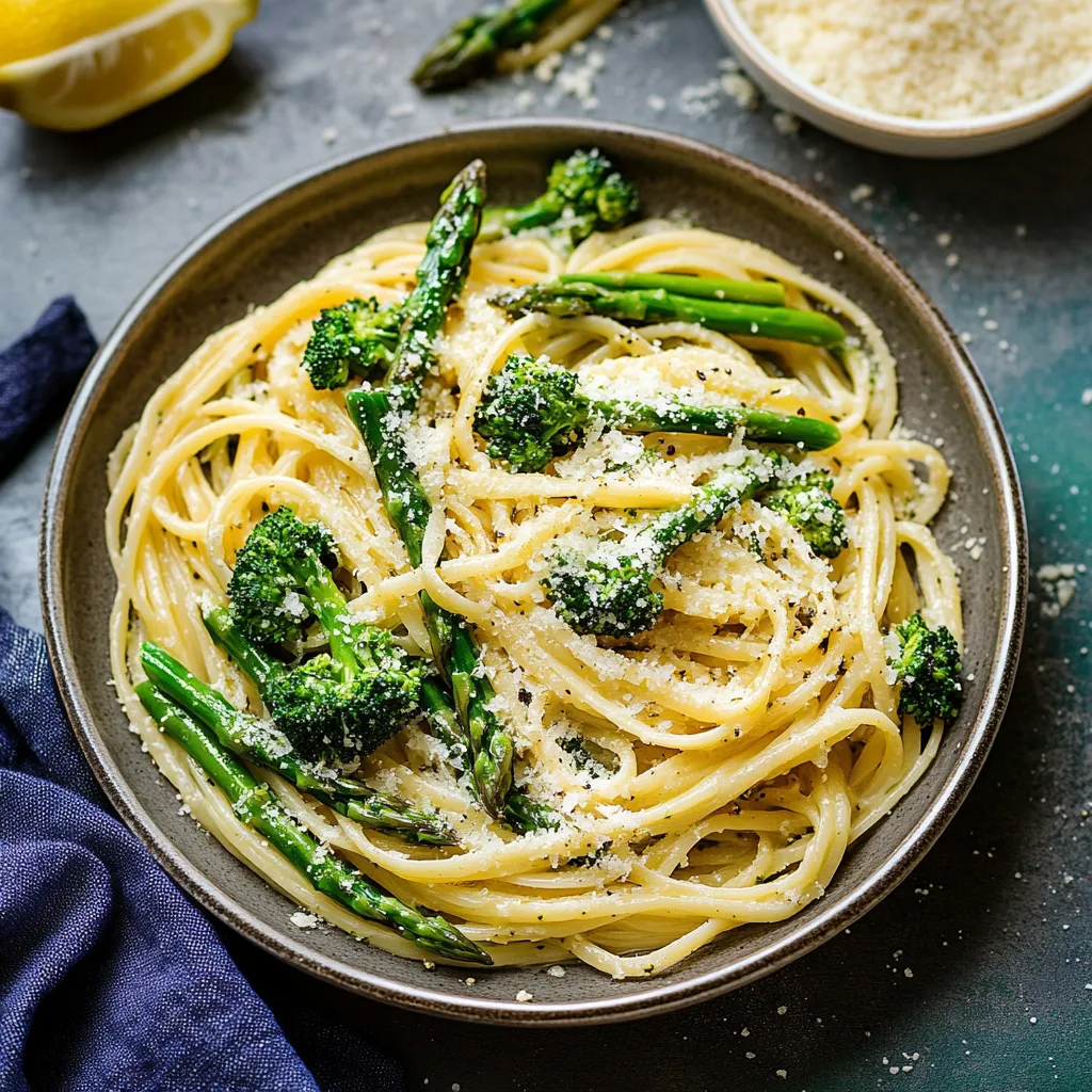 Un plato de pasta con brócoli y queso.