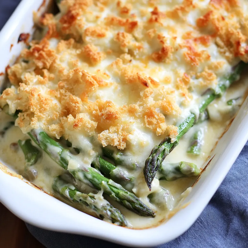 Un plato blanco lleno de un gratinado cremoso.