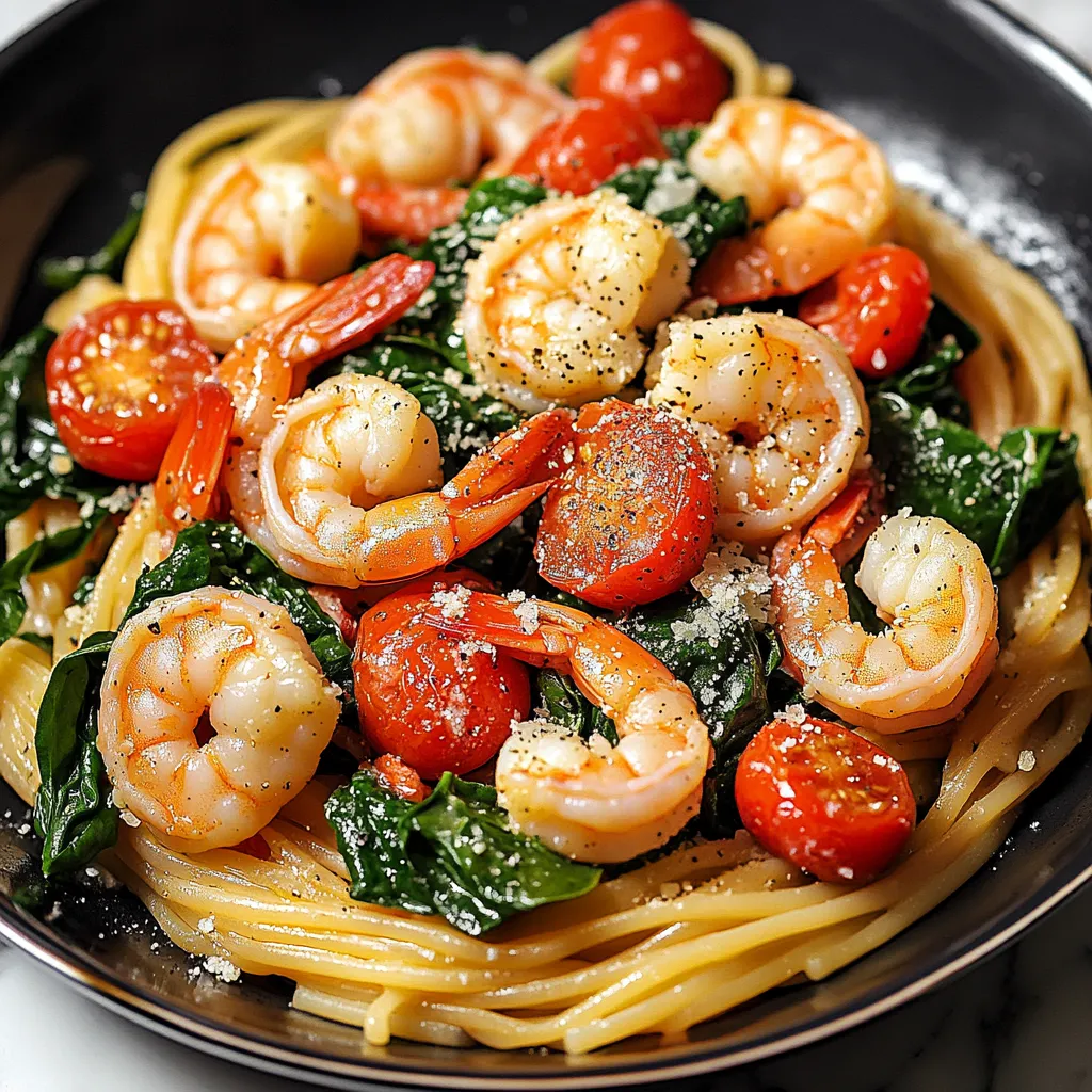 Un bol con gambas y tomate.
