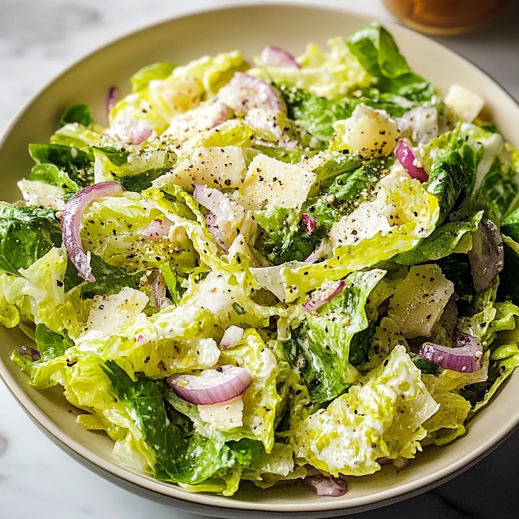 Un bol de ensalada con lechuga, cebolla y queso.