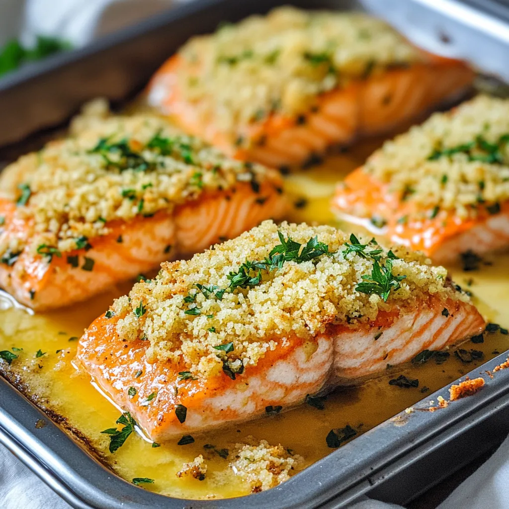 Sartén con pescado y salsa encima.