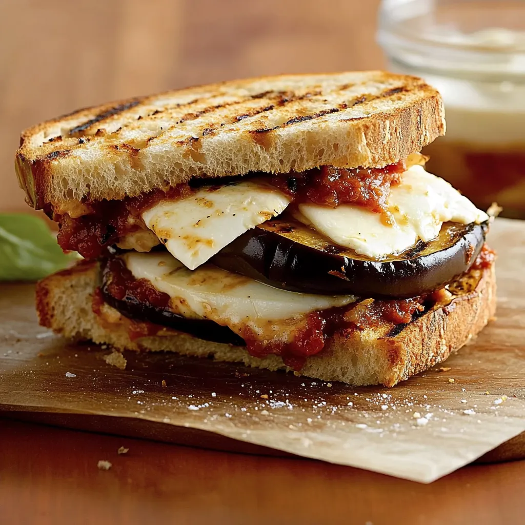 Un bocadillo con salsa de tomate y queso.