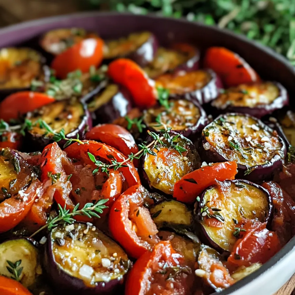 Un bol con tomate, calabacín y albahaca.