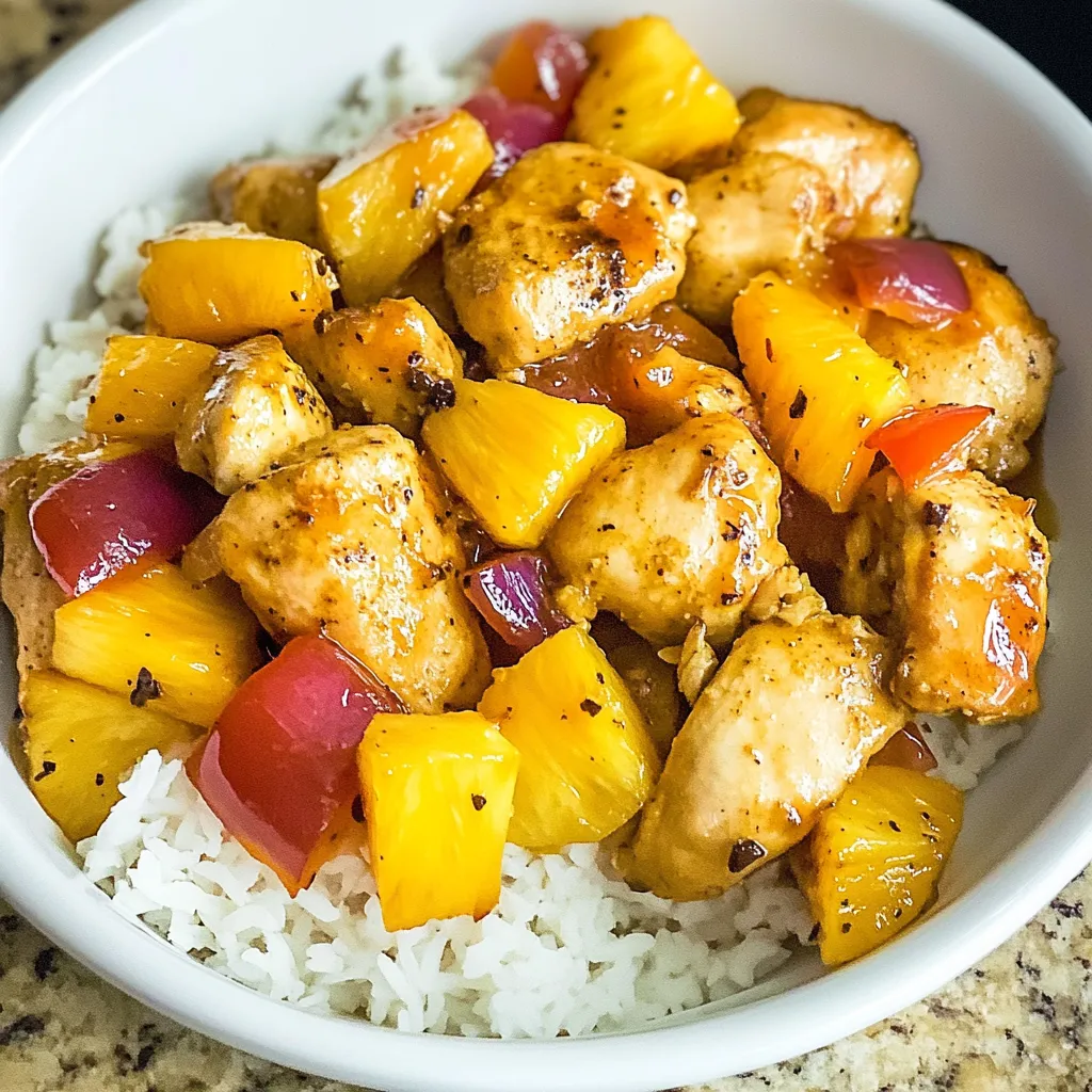 Bol con pollo y arroz.