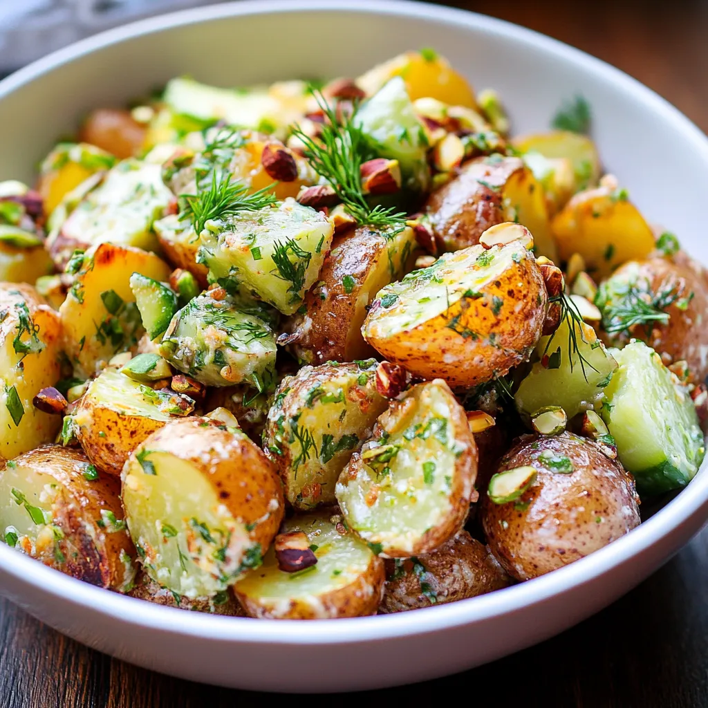 Un bowl lleno de papas y verduras frescas.