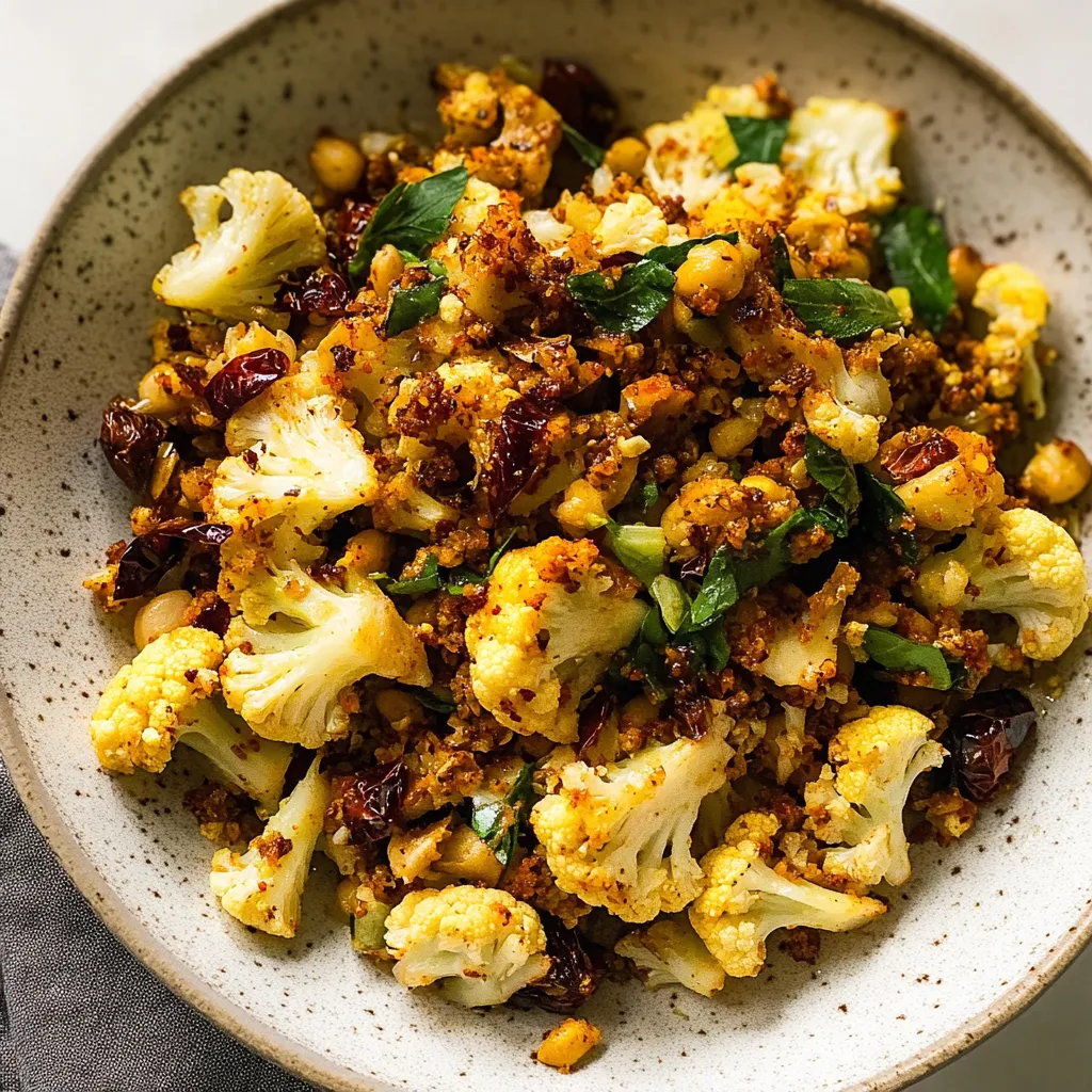 Un bowl con coliflor y otros vegetales.