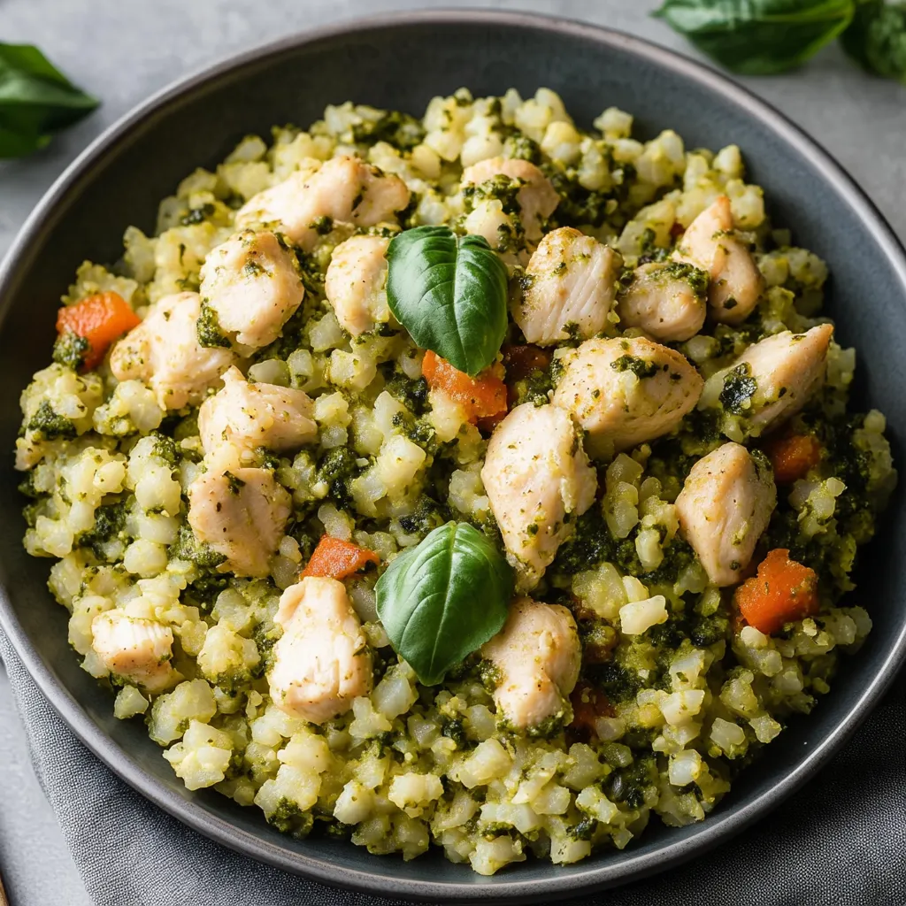 Un bol con pollo y verduras.