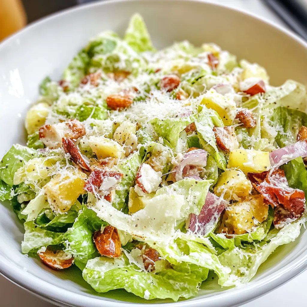 Bol de ensalada con queso y nueces.