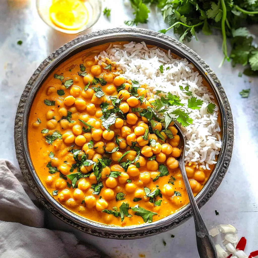 Un plato de arroz con garbanzos y frijoles con cuchara.