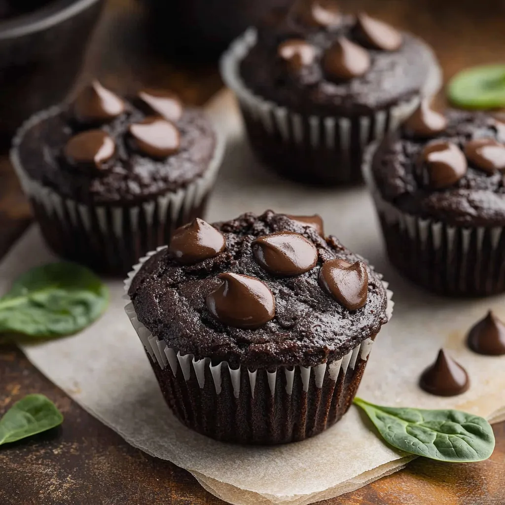 Magdalenas de chocolate cubiertas con chocolate derretido.