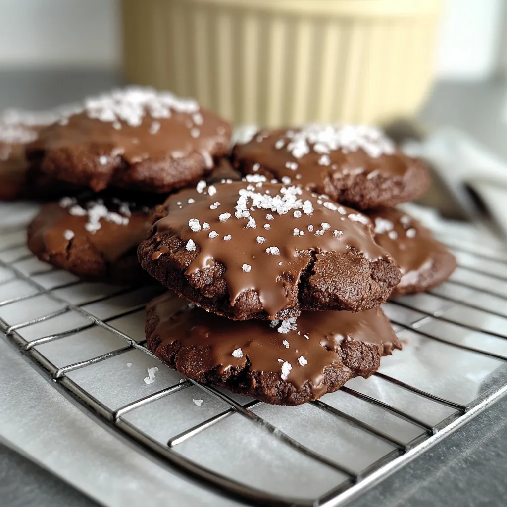 Un plato con galletas de chocolate y azúcar encima.