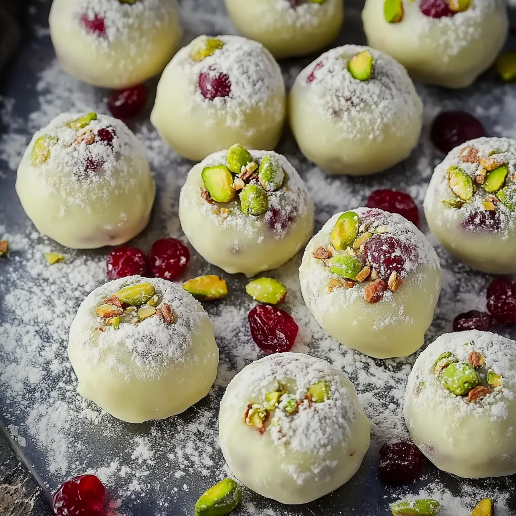 Plato de bolitas blancas y rojas.
