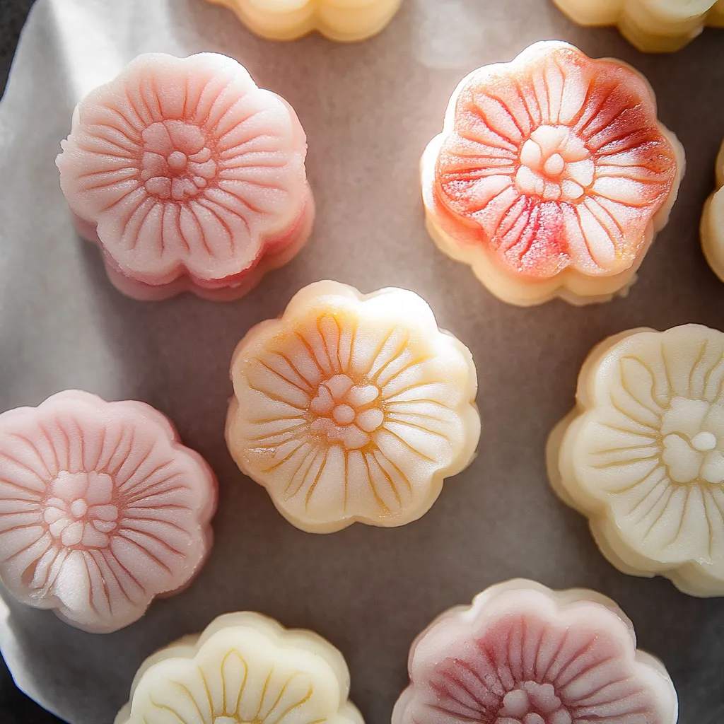 Un plato con pastelitos decorados tipo flor.