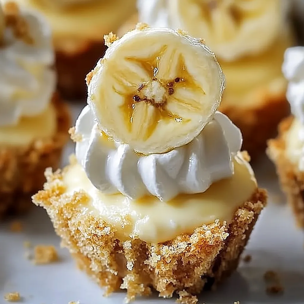 Un pequeño pastelillo con plátano encima.