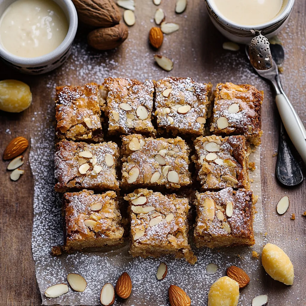 Plato con almendras y vaso con leche de almendra.