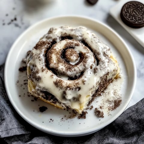 Un plato blanco con un rollo de canela encima.
